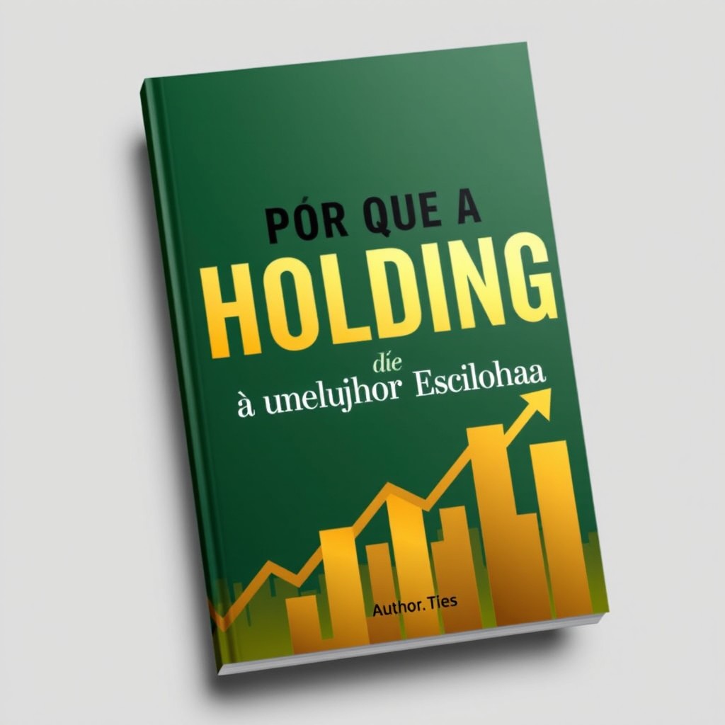 An engaging e-book cover design themed around 'Por que a Holding é a Melhor Escolha'