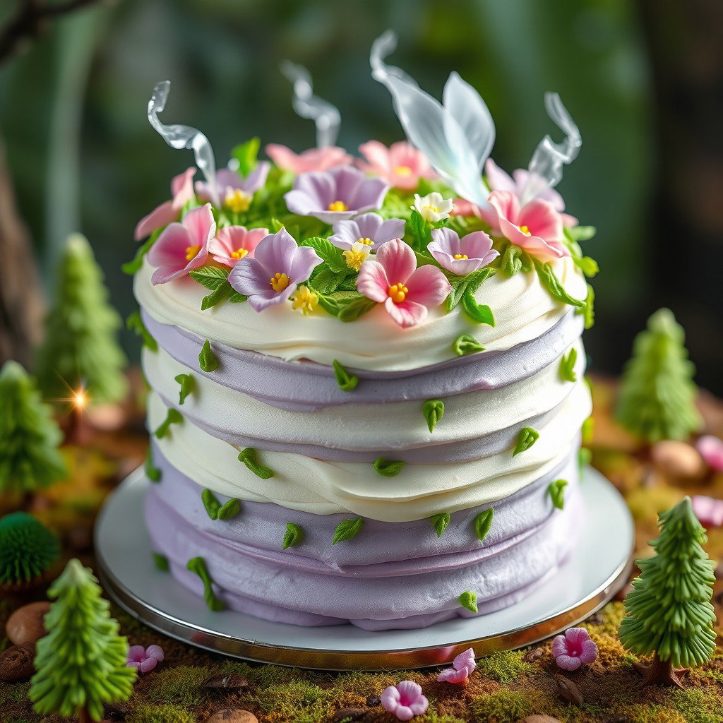 A visually stunning birthday cake inspired by the enchanting world of 'Ori and the Will of the Wisps'
