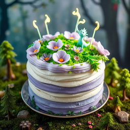 A visually stunning birthday cake inspired by the enchanting world of 'Ori and the Will of the Wisps'