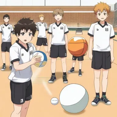 In the anime series 'Haikyuu!!', the characters use a ping-pong ball to practice their reflexes and coordination.