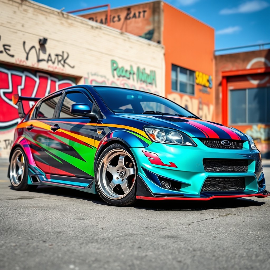 A modified 2005 Ato's car, showcasing unique customizations and modifications
