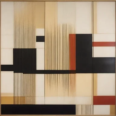 In the painting, the artist used the intercept of the horizontal and vertical lines to create a sense of balance and harmony.