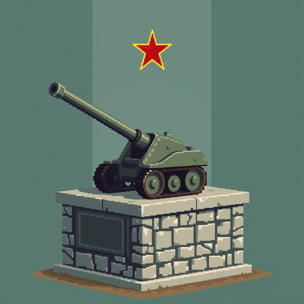 Pixel Art: Soviet 76mm Regimental Gun Monument