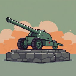 Pixel Art: Soviet 76mm Regimental Gun Monument