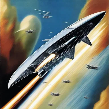 In the futuristic world, advanced technology allowed spaceships to easily intercept enemy missiles.