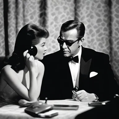In the romantic movie, the spy intercepts the phone call between the two lovers, revealing their secret plans.