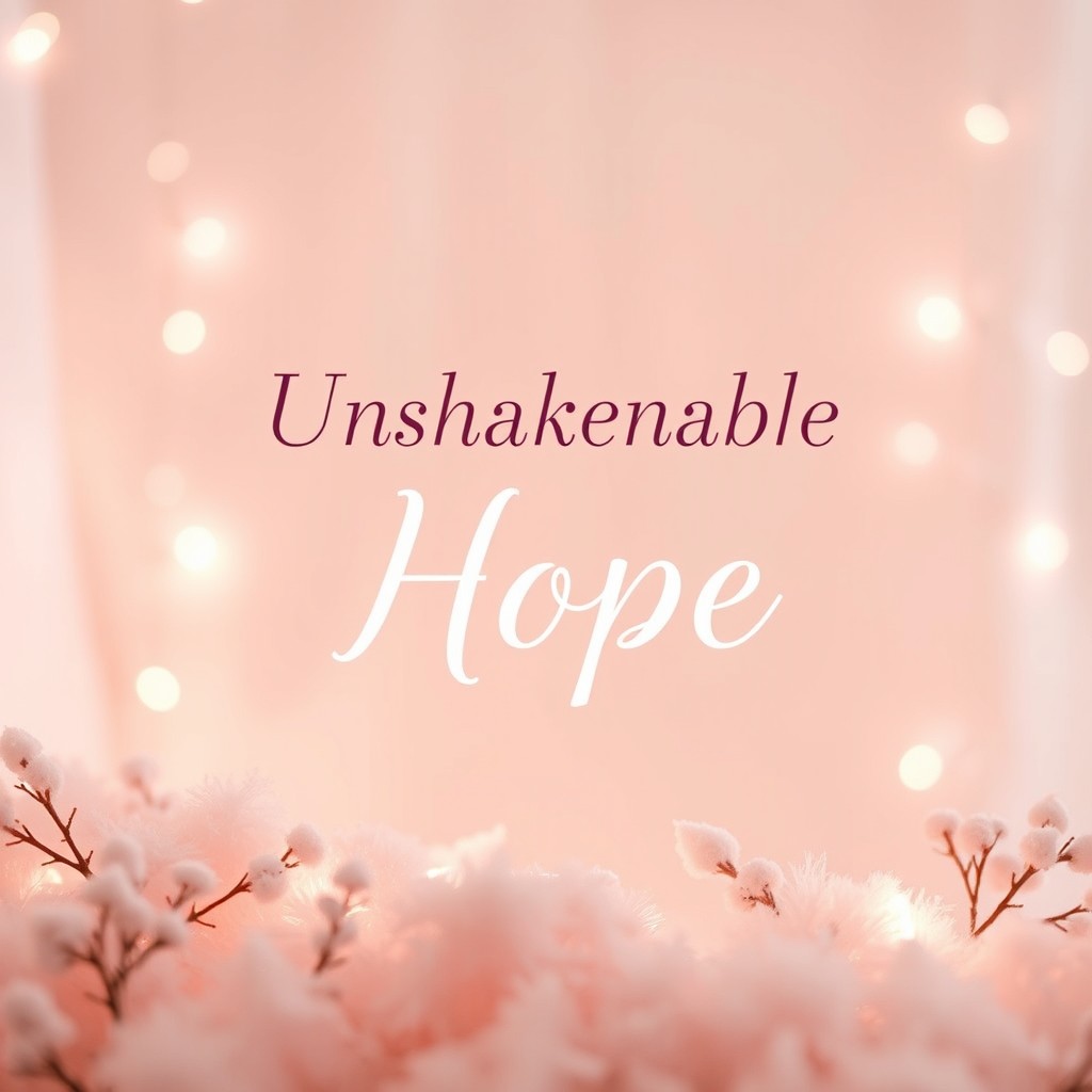 A cozy and intimate Christmas worship cover designed for youth, featuring a soft background in shades of white and pink