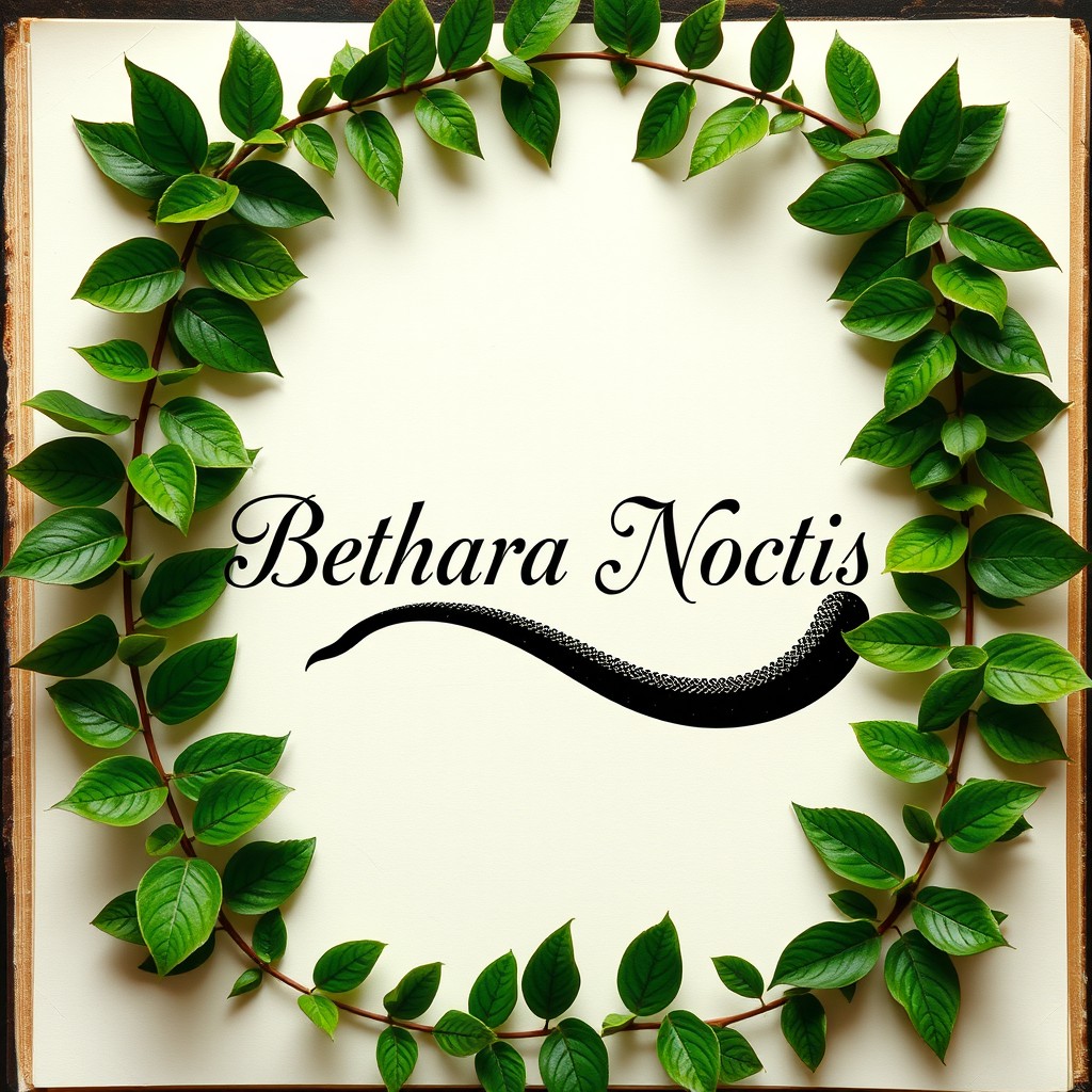 A design titled 'Bethara Noctis' in Amazon font, elegantly placed in the center