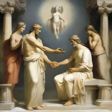 In Greek mythology, the gods offered peace offerings to each other to avoid conflicts.
