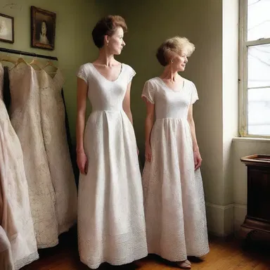 Her pleasurable shopping trip led to the discovery of a beautiful, one-of-a-kind dress.