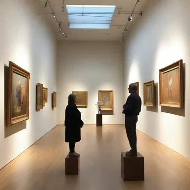 Visiting the art gallery was a pleasurable experience as I admired the exquisite paintings and sculptures.