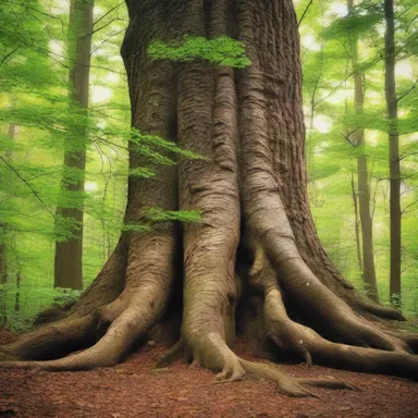 The ancient tree in the sacred grove had a mystical, barky texture that was believed to hold spiritual significance.