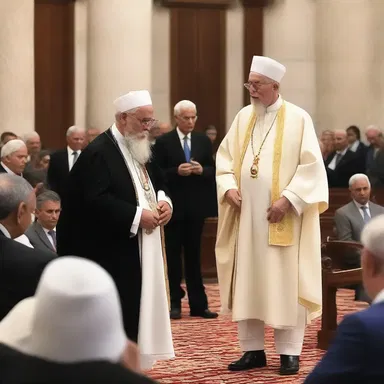 The speaker infelicitously mixed up the religious customs of two different faiths, causing confusion and offense among the attendees.