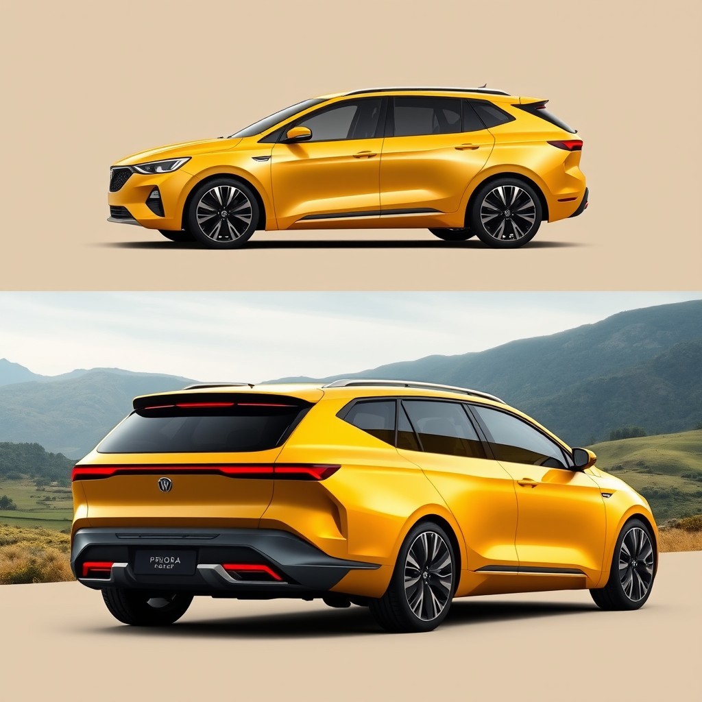 Visual concept of a unique Lada Priora 2 Concept in station wagon (universal) style