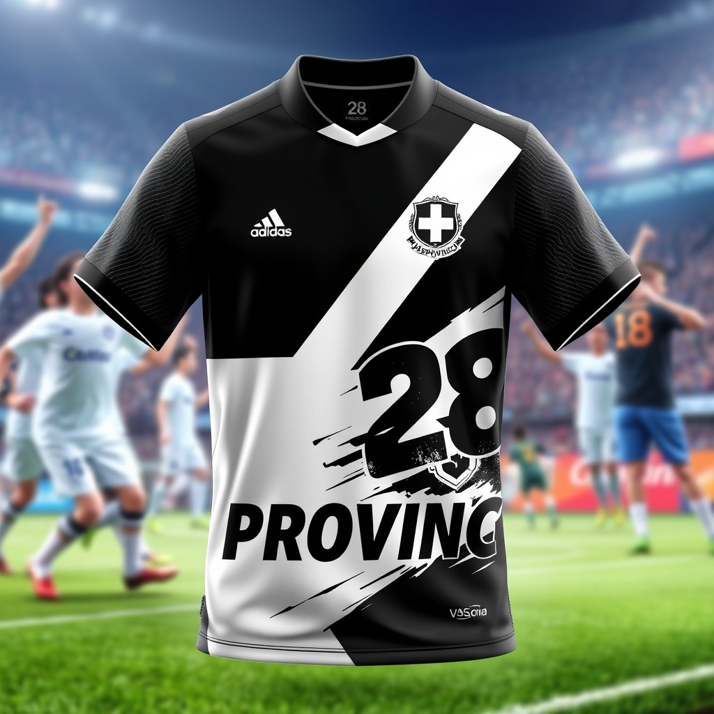 A stylish and modern design for a youth soccer jersey inspired by the '28 Province of the Youth of Vasco'