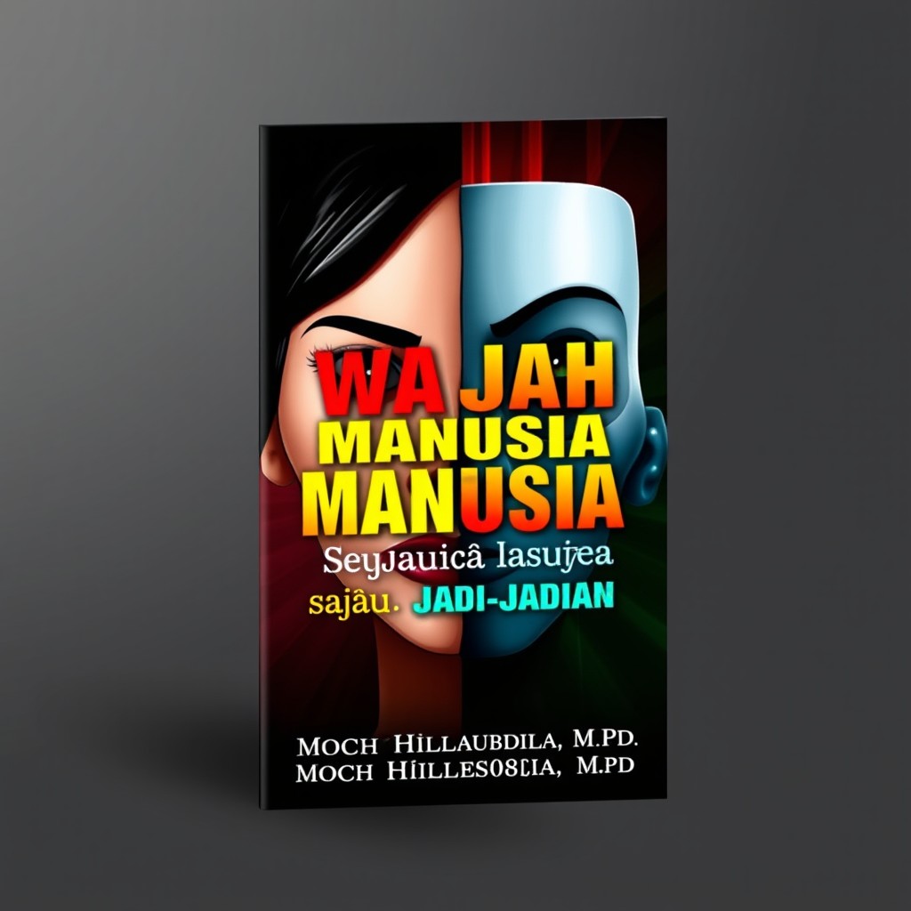 An eye-catching ebook cover for "Dua Wajah Manusia Sejati atau Jadi-Jadian"