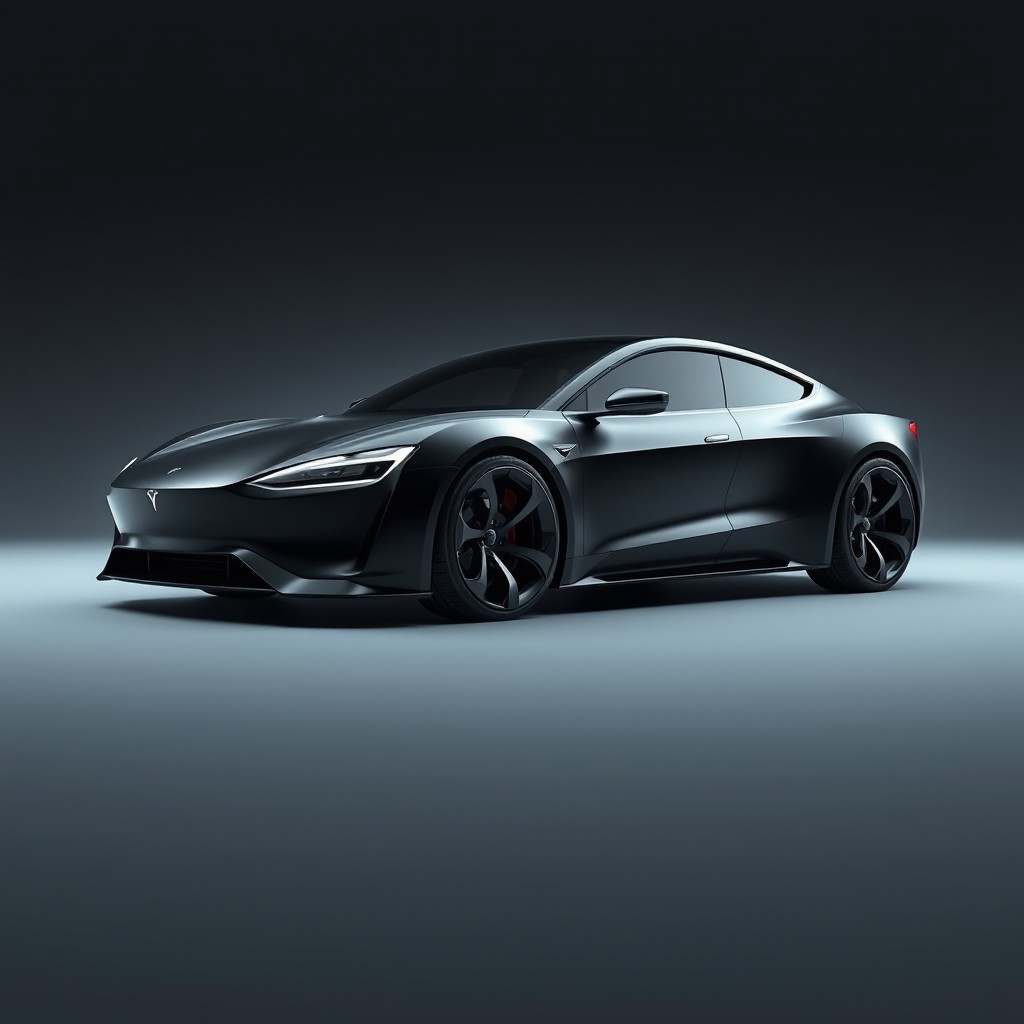 An ultra-modern luxury electric coupe named LX8 featuring an aggressive widebody stance and sleek aerodynamic curves inspired by the 2026 Tesla Model Y