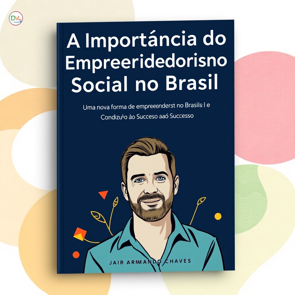 A visually striking book cover for 'A Importância do Empreendedorismo Social no Brasil'