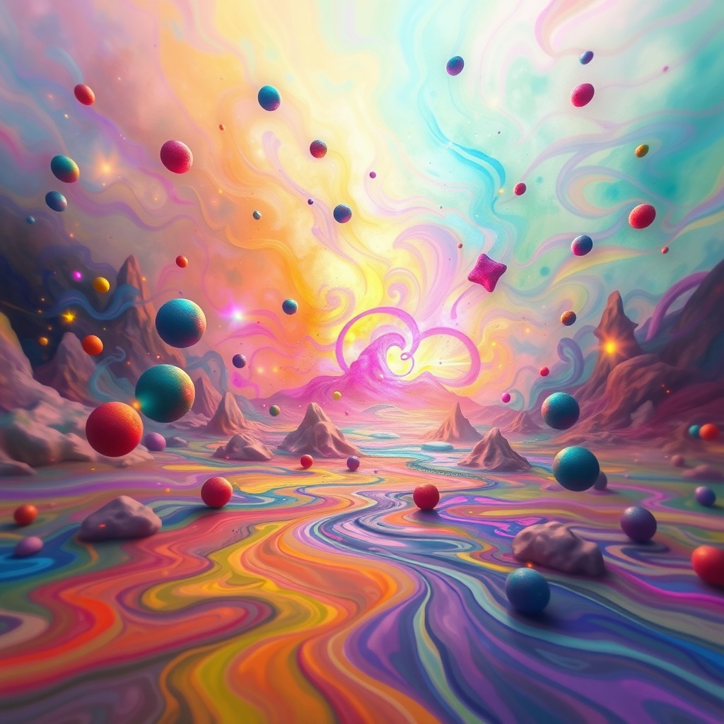 A surreal, dream-like landscape where nothing is defined