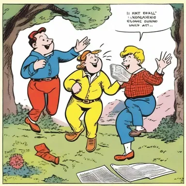 The comics were filled with frivolousness, presenting playful and silly situations that brought joy to the readers.