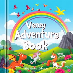 A vibrant and colorful book cover that captures the essence of adventure and imagination