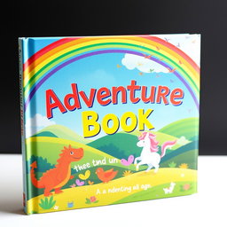 A vibrant and colorful book cover that captures the essence of adventure and imagination