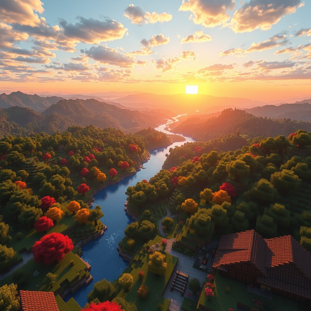 Explore a Stunning Minecraft Landscape
