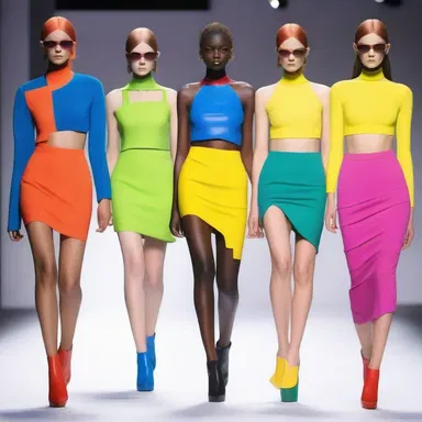 The designer showcased a unique collection inspired by bold colors and the concept of spank.