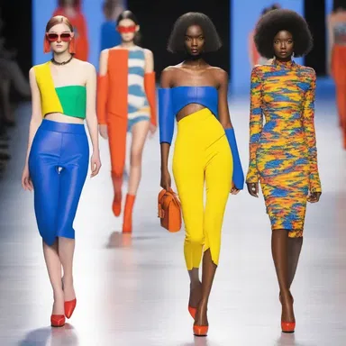 The designer showcased a unique collection inspired by bold colors and the concept of spank.