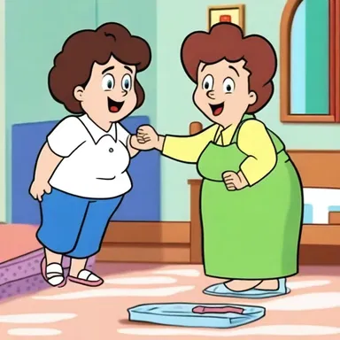 In the cartoon episode, the mischievous character was spanked by his mother for his naughty behavior.