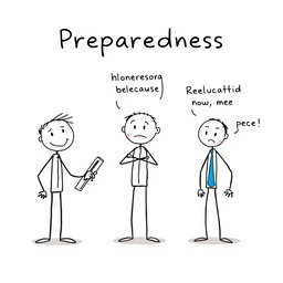 A simple yet expressive illustration to convey the concept of 'preparedness'