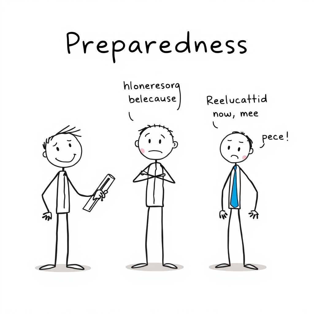 A simple yet expressive illustration to convey the concept of 'preparedness'