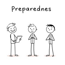 A simple yet expressive illustration to convey the concept of 'preparedness'