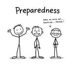 An expressive and simplistic illustration that conveys the concept of 'preparedness'