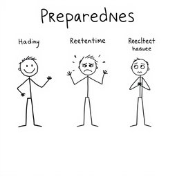 An expressive and simplistic illustration that conveys the concept of 'preparedness'