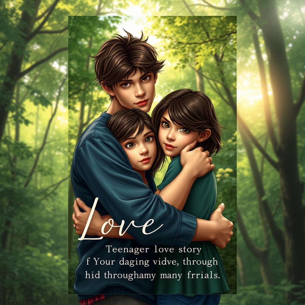 A book cover depicting a teenage love story that has gone through many trials