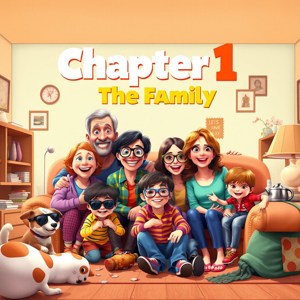 A movie poster for 'Chapter 1: The Family', a comedy film