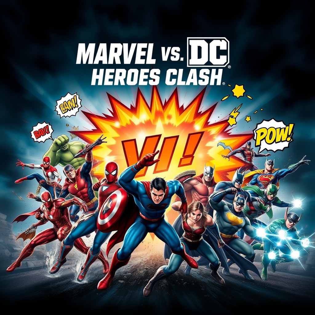 Epic Showdown: Marvel Superheroes vs. DC Superheroes