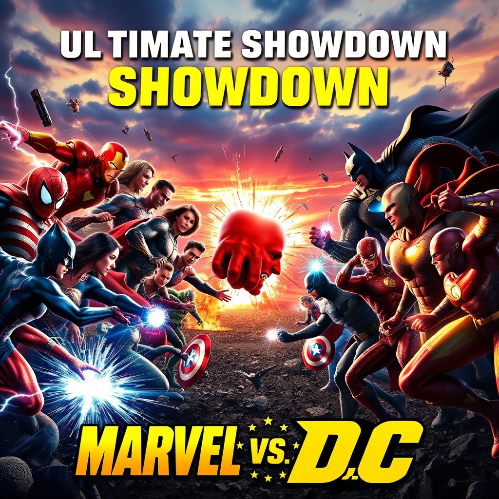 Epic Showdown: Marvel vs. DC Superheroes