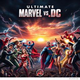 Epic Showdown: Marvel vs. DC Superheroes