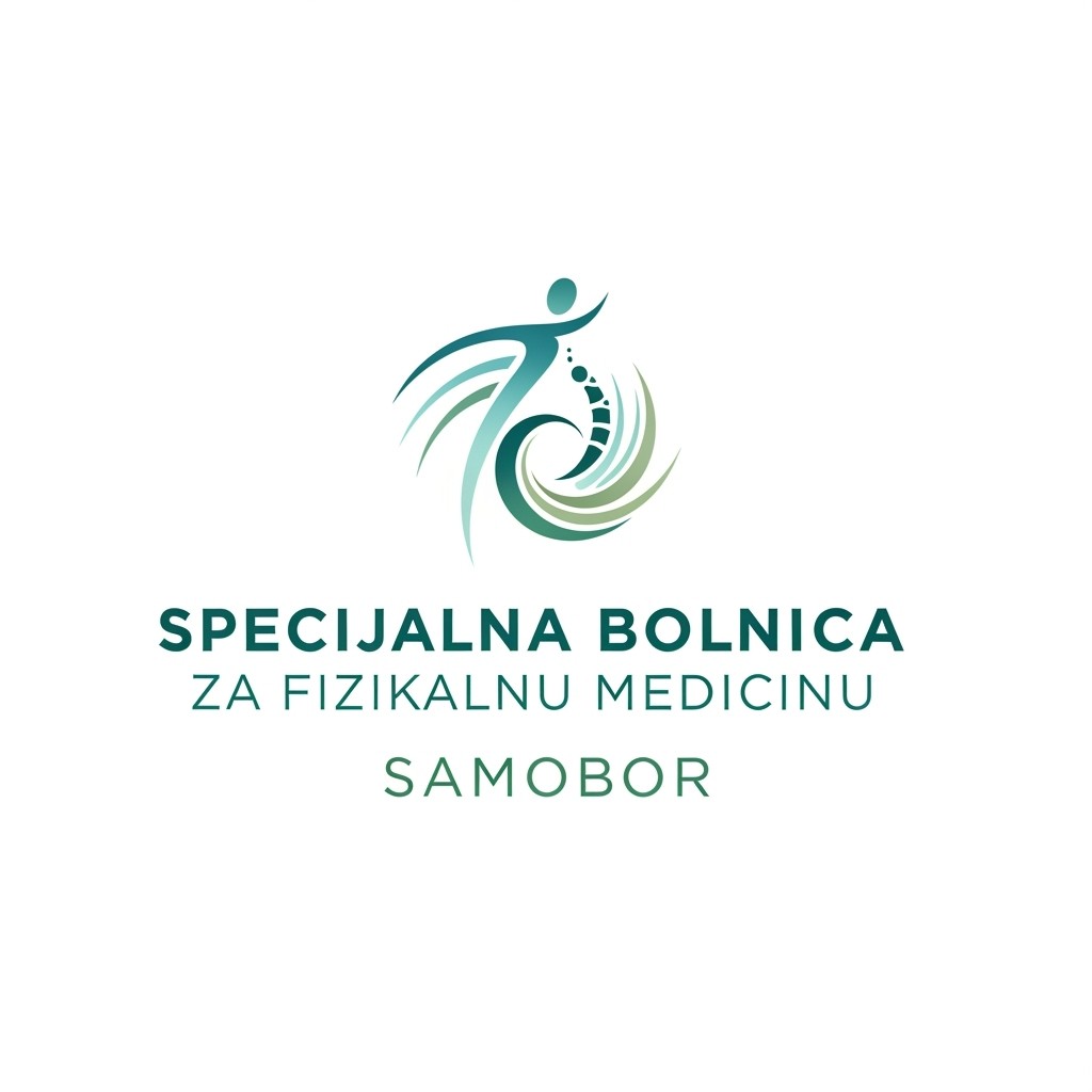 A minimalist logo design for 'SPECIJALNA BOLNICA ZA FIZIKALNU MEDICINU SAMOBOR'