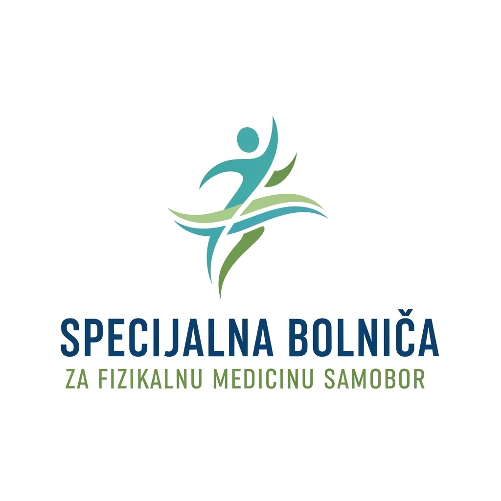 A minimalist logo design for 'SPECIJALNA BOLNICA ZA FIZIKALNU MEDICINU SAMOBOR'