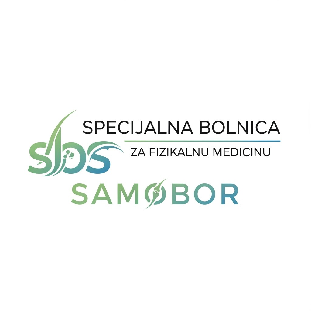 A minimalist logo design for 'SPECIJALNA BOLNICA ZA FIZIKALNU MEDICINU SAMOBOR', with a strong emphasis on the words 'specijalna bolnica' and 'Samobor'