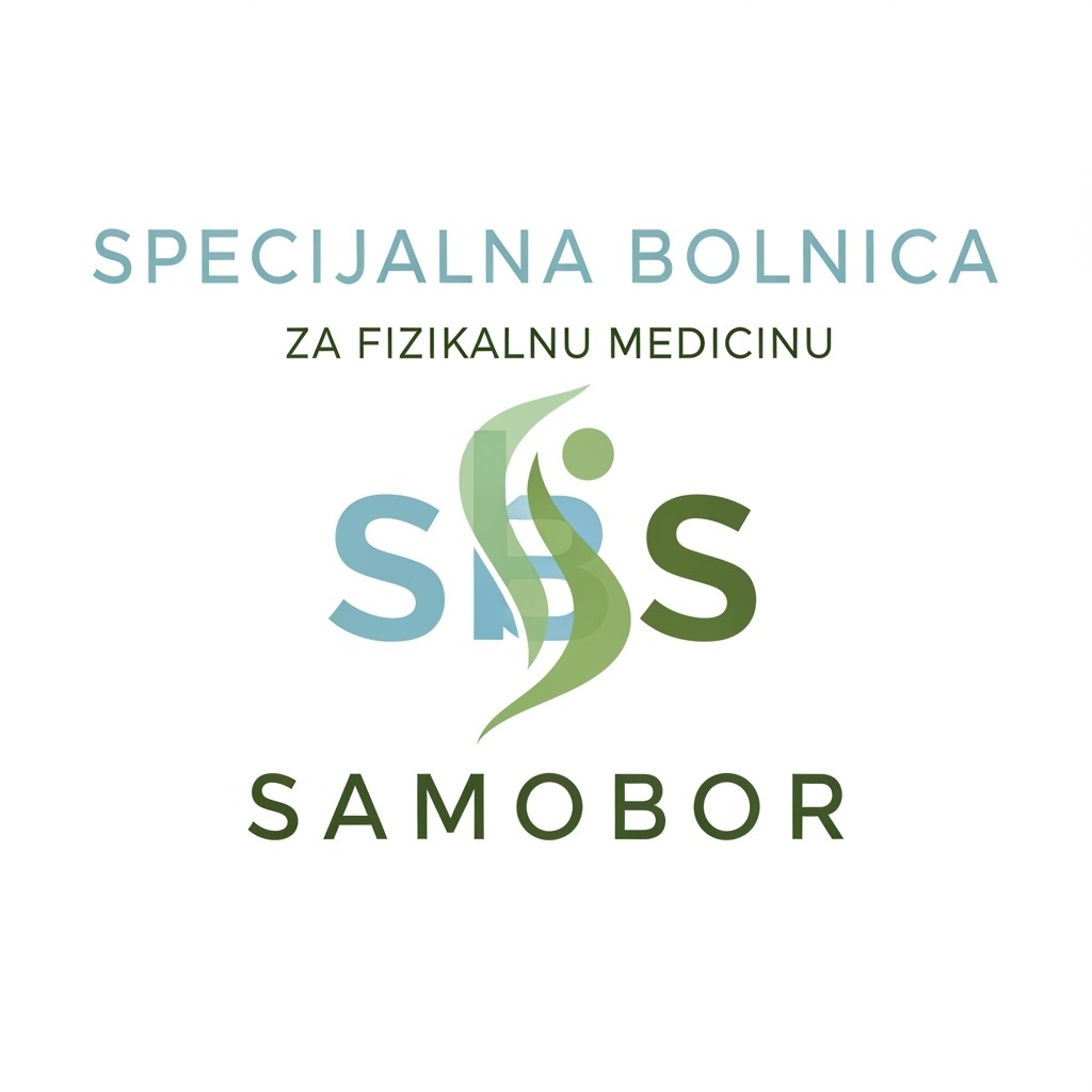A minimalist logo design for 'SPECIJALNA BOLNICA ZA FIZIKALNU MEDICINU SAMOBOR'
