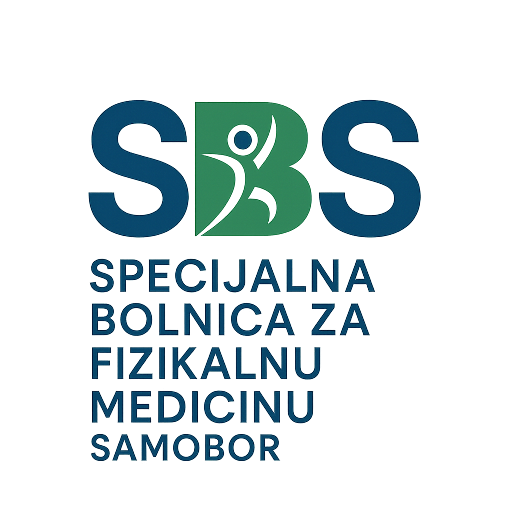 A minimalist logo design for 'SPECIJALNA BOLNICA ZA FIZIKALNU MEDICINU SAMOBOR', focusing on highlighting 'specijalna bolnica' and 'Samobor'