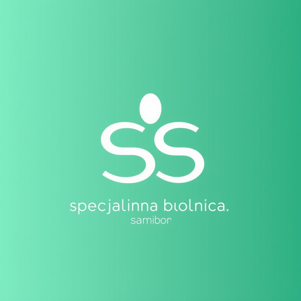 A minimalist logo design for 'SPECIJALNA BOLNICA ZA FIZIKALNU MEDICINU SAMOBOR', focusing on the phrases 'specijalna bolnica' and 'Samobor'