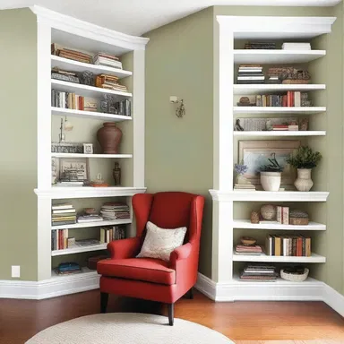 They decided to edge up the bookshelf in the corner to make more space for the new armchair.