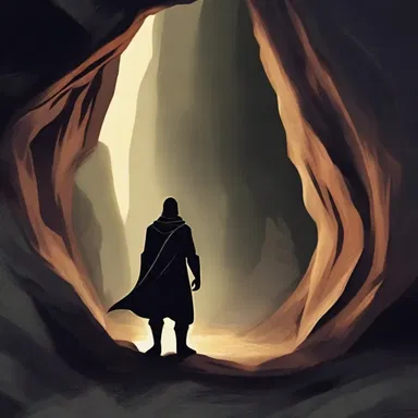 The hero in the story had to edge up to the entrance of the dark cave, knowing that dangers awaited inside.