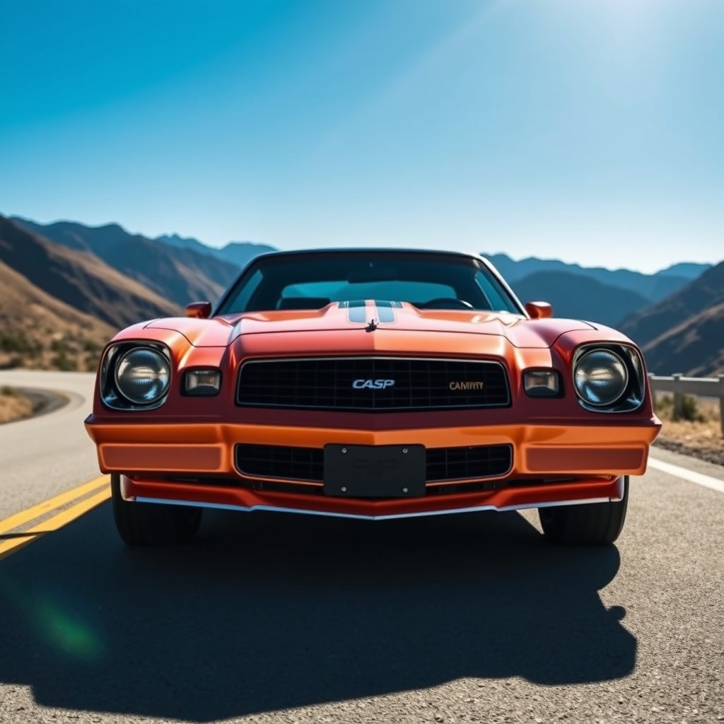 A classic 1979 Chevy Camaro, showcasing its iconic sporty design with a sleek body and vibrant paint job