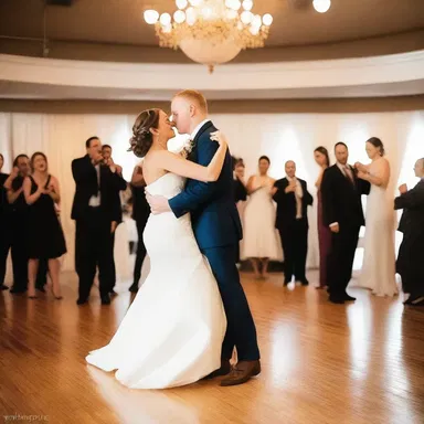 The couple danced to the soft and homophonic love song that played in the background.